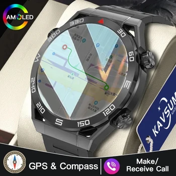 GPS Chytré Hodinky Muži 1.5 Inch HD Velký Displej Hi-Fi Voice Volání NFC Hodinky Kompas IP68 Vodotěsný EKG Smartwatch Pro Android