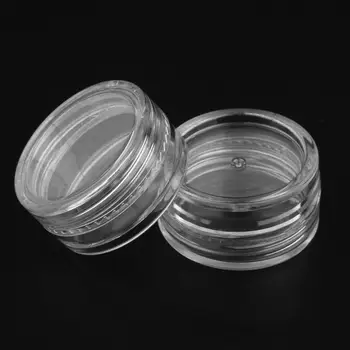 100x 3 Gram Jar 3 ML Kosmetické Kontejner Kulatý Hrnec Láhev pro Make-Up