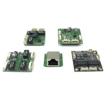 Mini PCBA spínací modul PBC OEM modul mini velikost 3/4/5 Ports Síťové Přepínače Pcb Deska mini ethernet switch modul 10/100Mbps