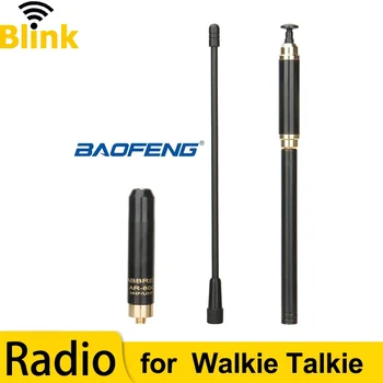 ABBREE AR-800 Ruční Teleskopická Rádio Anténa UHF/VHF Dual Band Antény Signál Booster Zesilovač pro Baofeng Walkie Talkie