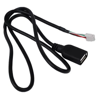 Součástí Adaptéru ABS 1ks USB 4Pin Black Radio Stereo Příslušenství Náhradní Užitečné, Praktické, Odolné, Vysoce Kvalitní