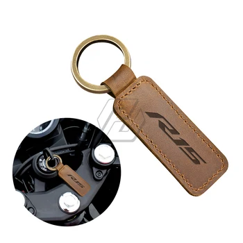 Pro Yamaha YZF-R15 R15 Motorku Hovězí kůže Keychain Key Ring